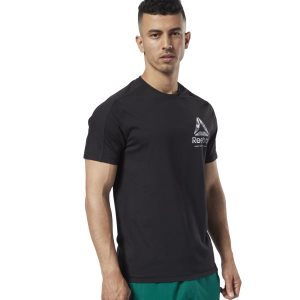 Koszulki Męskie Reebok One Series Training Speedwick Czarne PL 30OIRQN